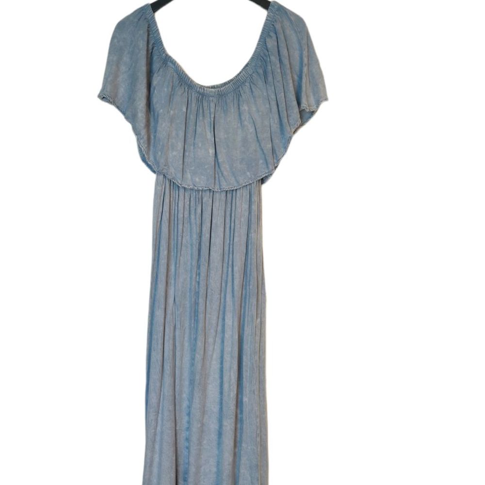 Wildflower Off the shoulder chambray maxi